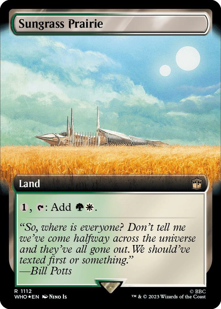 Sungrass Prairie (Extended Art) (Surge Foil) 1112 card from Universes Beyond: Doctor Who