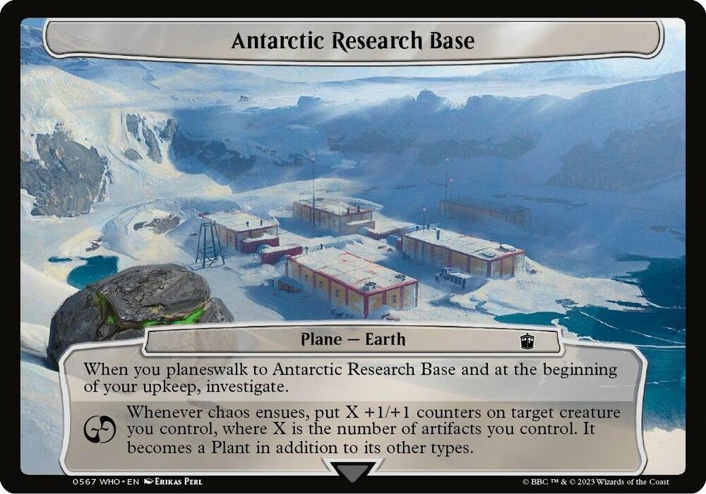 Antarctic Research Base 567 card from Planechase: Universes Beyond: Doctor Who