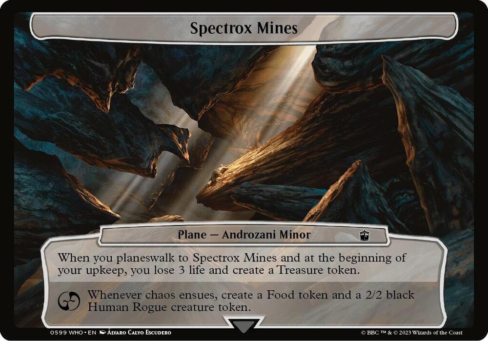 Spectrox Mines 599 card from Planechase: Universes Beyond: Doctor Who