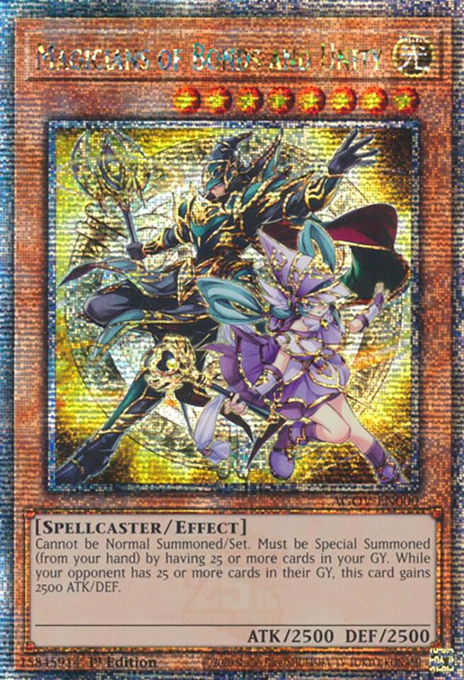Magicians of Bonds and Unity (Quarter Century Secret Rare) AGOV-EN000 card from Age of Overlord