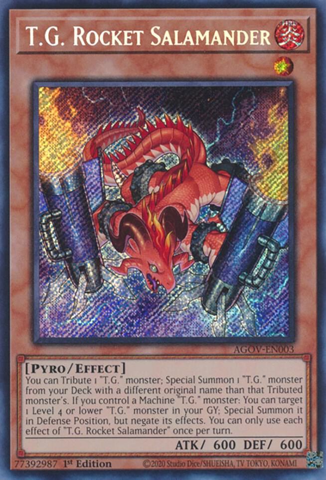 T.G. Rocket Salamander AGOV-EN003 card from Age of Overlord