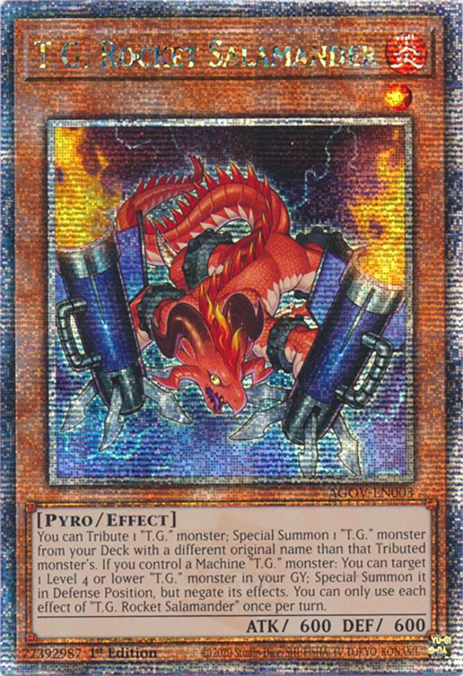 T.G. Rocket Salamander (Quarter Century Secret Rare) AGOV-EN003 card from Age of Overlord