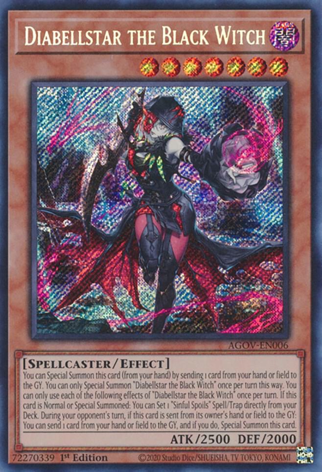 Diabellstar the Black Witch AGOV-EN006 card from Age of Overlord