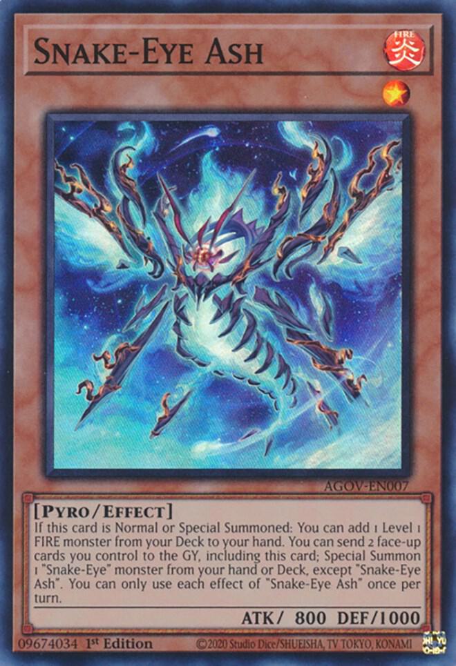 Snake-Eye Ash AGOV-EN007 card from Age of Overlord