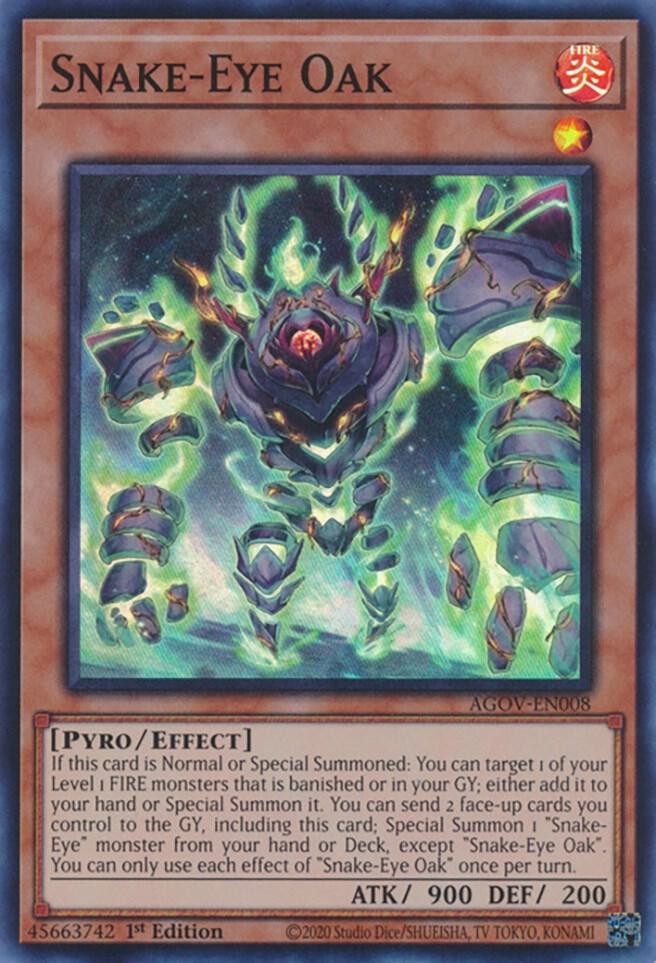 Snake-Eye Oak AGOV-EN008 card from Age of Overlord