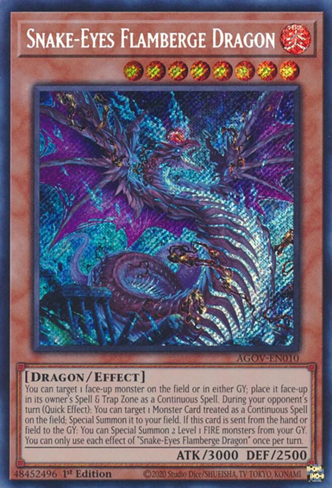 Snake-Eyes Flamberge Dragon AGOV-EN010 card from Age of Overlord