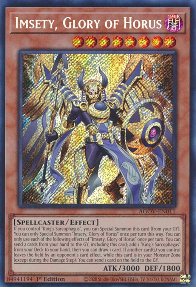 Imsety, Glory of Horus AGOV-EN011 card from Age of Overlord