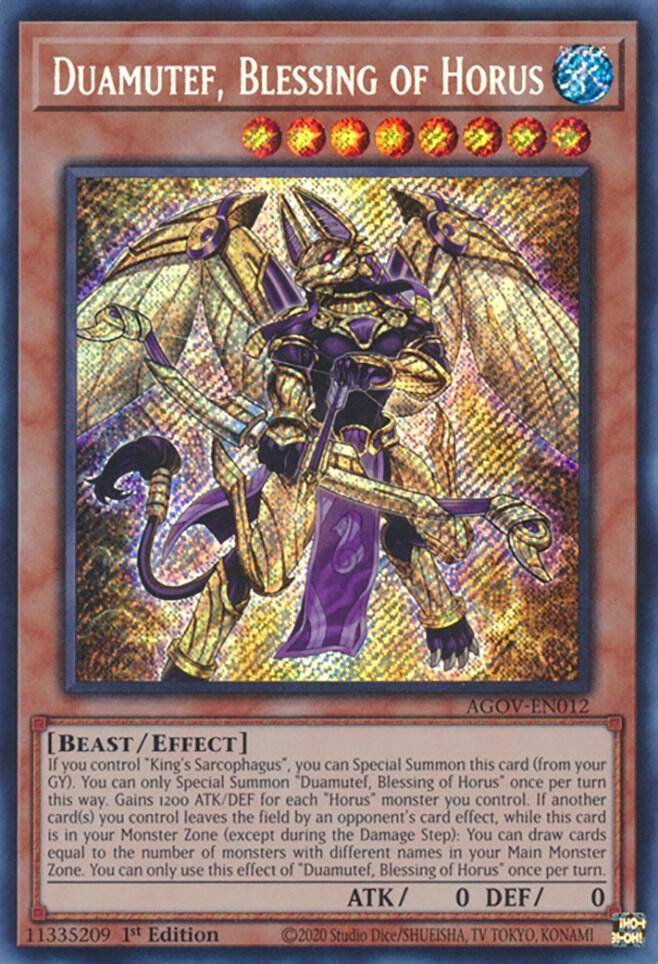 Duamutef, Blessing of Horus AGOV-EN012 card from Age of Overlord