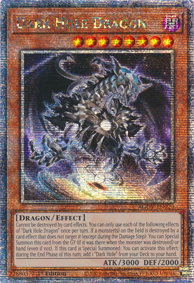 Dark Hole Dragon (Quarter Century Secret Rare) AGOV-EN020 card from Age of Overlord