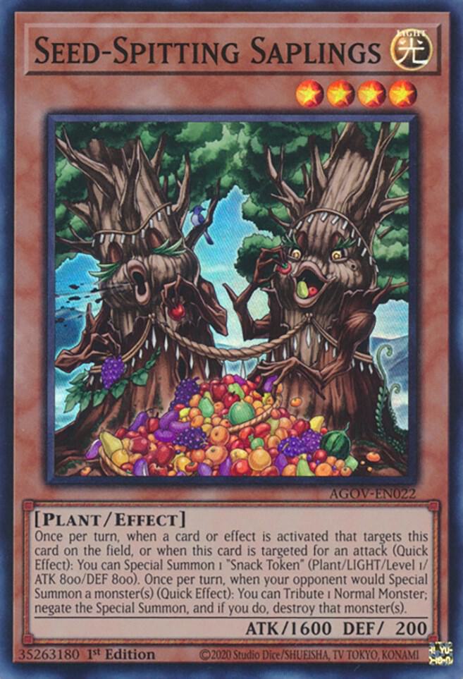 Seed-Spitting Saplings AGOV-EN022 card from Age of Overlord