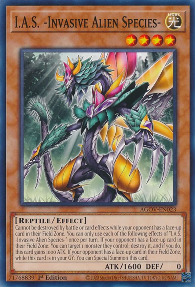 I.A.S. -Invasive Alien Species- AGOV-EN023 card from Age of Overlord