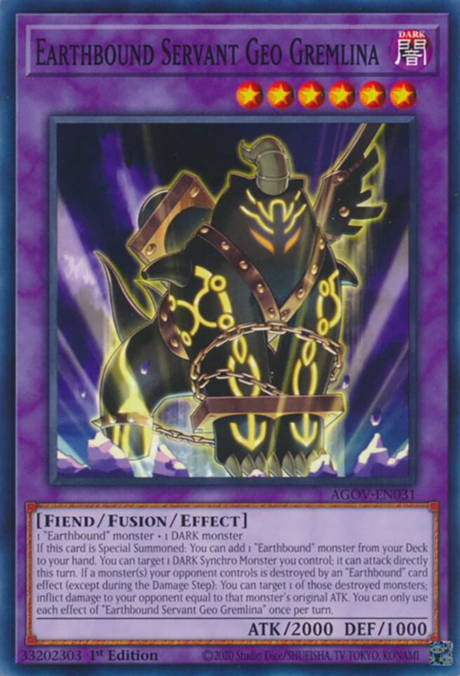Earthbound Servant Geo Gremlina AGOV-EN031 card from Age of Overlord