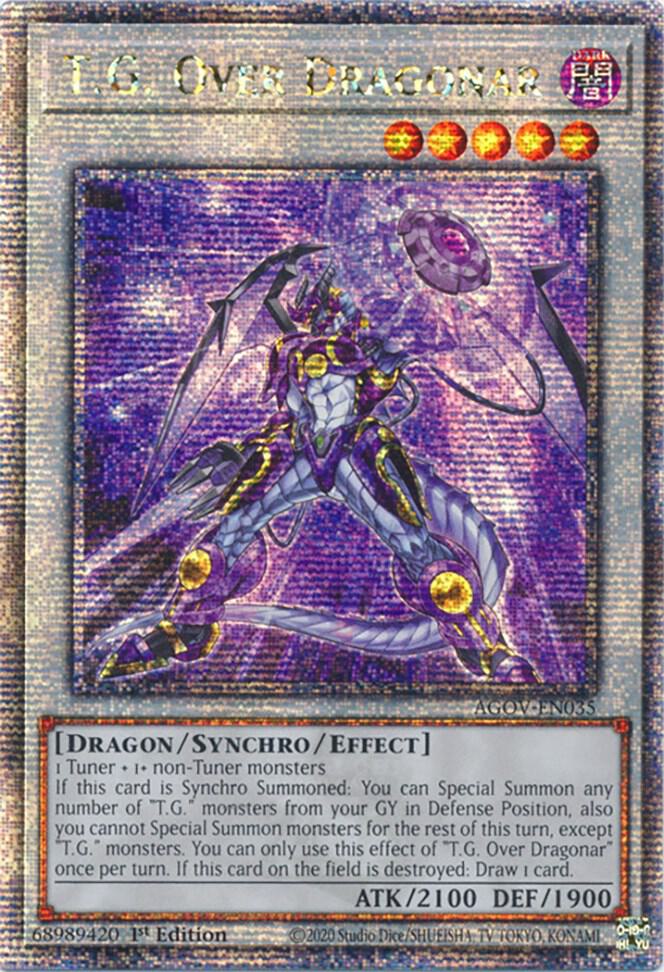 T.G. Over Dragonar (Quarter Century Secret Rare) AGOV-EN035 card from Age of Overlord