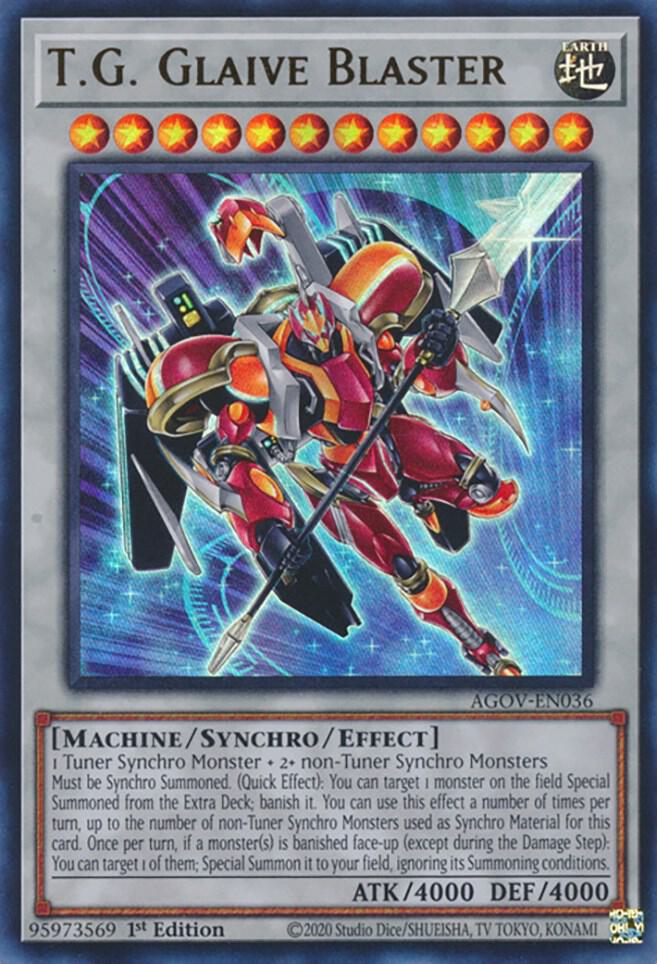 T.G. Glaive Blaster AGOV-EN036 card from Age of Overlord