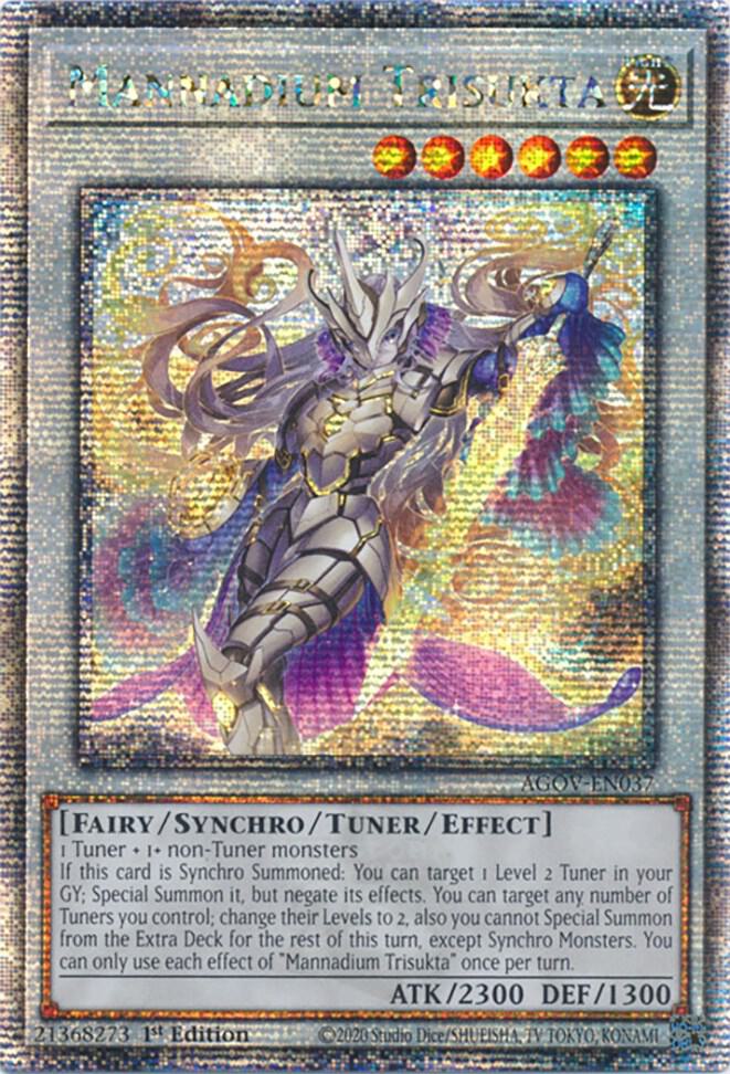 Mannadium Trisukta (Quarter Century Secret Rare) AGOV-EN037 card from Age of Overlord