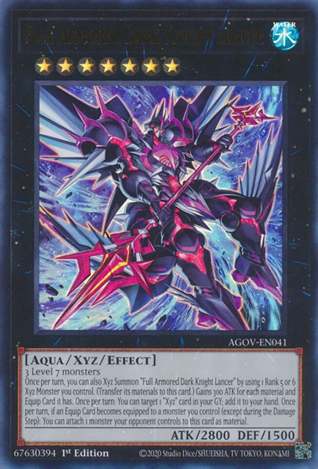 Full Armored Dark Knight Lancer AGOV-EN041 card from Age of Overlord