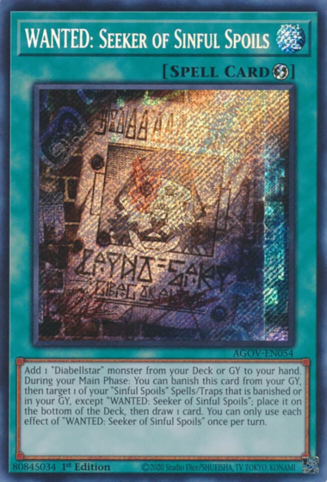 WANTED: Seeker of Sinful Spoils AGOV-EN054 card from Age of Overlord