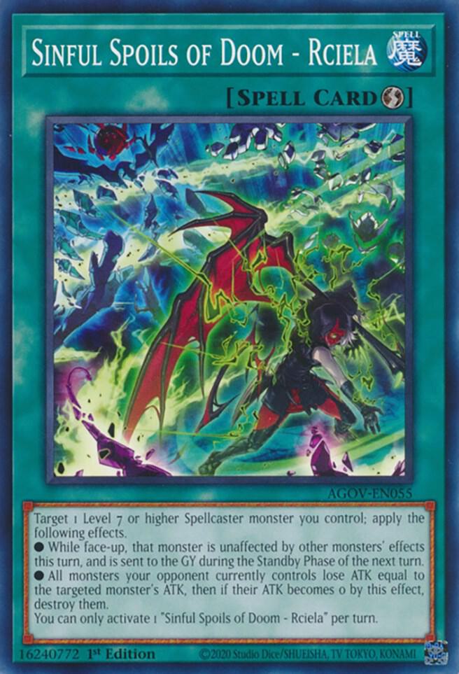 Sinful Spoils of Doom - Rciela AGOV-EN055 card from Age of Overlord