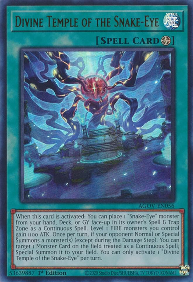 Divine Temple of the Snake-Eye AGOV-EN056 card from Age of Overlord