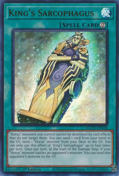King's Sarcophagus AGOV-EN058 card from Age of Overlord