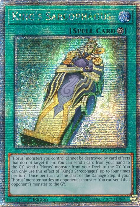 King's Sarcophagus (Quarter Century Secret Rare) AGOV-EN058 card from Age of Overlord