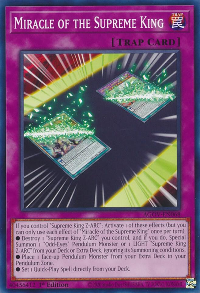 Miracle of the Supreme King AGOV-EN068 card from Age of Overlord