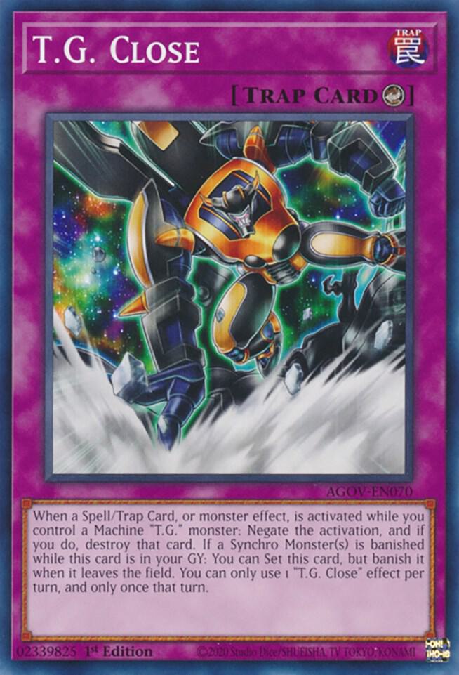 T.G. Close AGOV-EN070 card from Age of Overlord