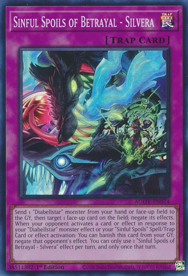Sinful Spoils of Betrayal - Silvera AGOV-EN074 card from Age of Overlord