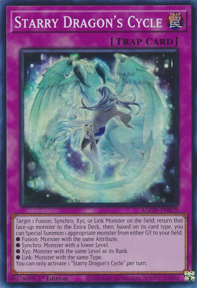 Starry Dragon's Cycle AGOV-EN079 card from Age of Overlord