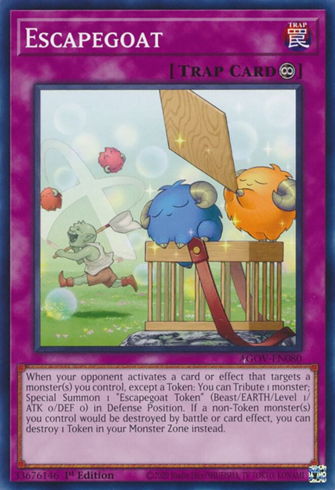 Escapegoat AGOV-EN080 card from Age of Overlord
