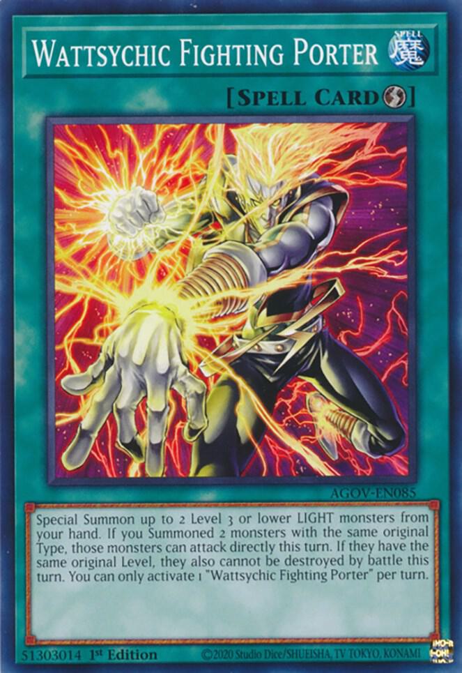 Wattsychic Fighting Porter AGOV-EN085 card from Age of Overlord