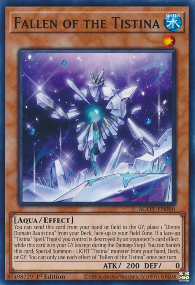 Fallen of the Tistina AGOV-EN086 card from Age of Overlord