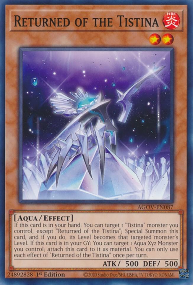 Returned of the Tistina AGOV-EN087 card from Age of Overlord