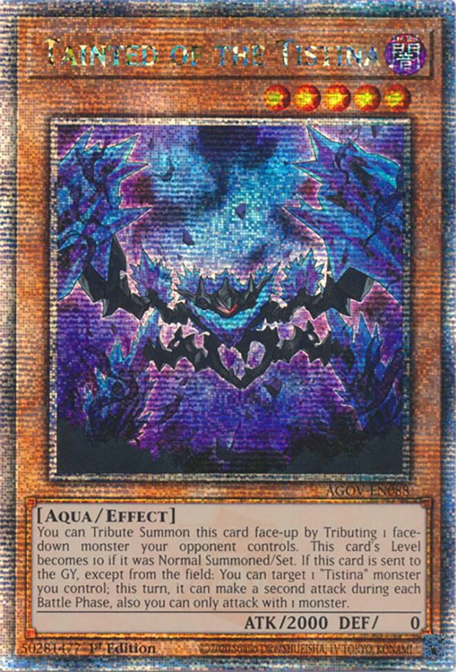 Tainted of the Tistina (Quarter Century Secret Rare) AGOV-EN088 card from Age of Overlord