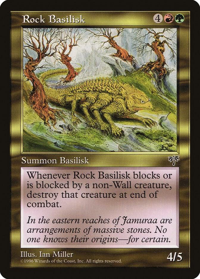 Rock Basilisk card from Mirage