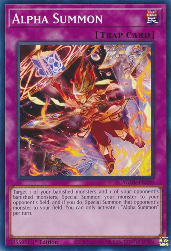 Alpha Summon AGOV-EN100 card from Age of Overlord