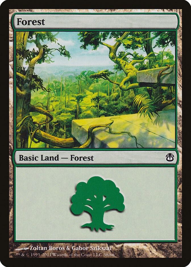 Forest 38 card from Duel Decks: Ajani vs. Nicol Bolas