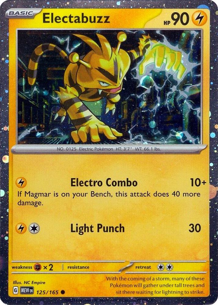 Electabuzz (Cosmos Holo) 125/165 card from Miscellaneous Cards & Products