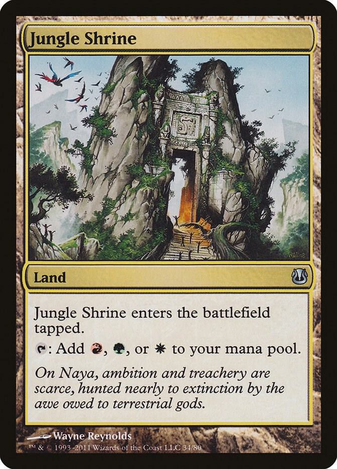 Jungle Shrine 34 card from Duel Decks: Ajani vs. Nicol Bolas
