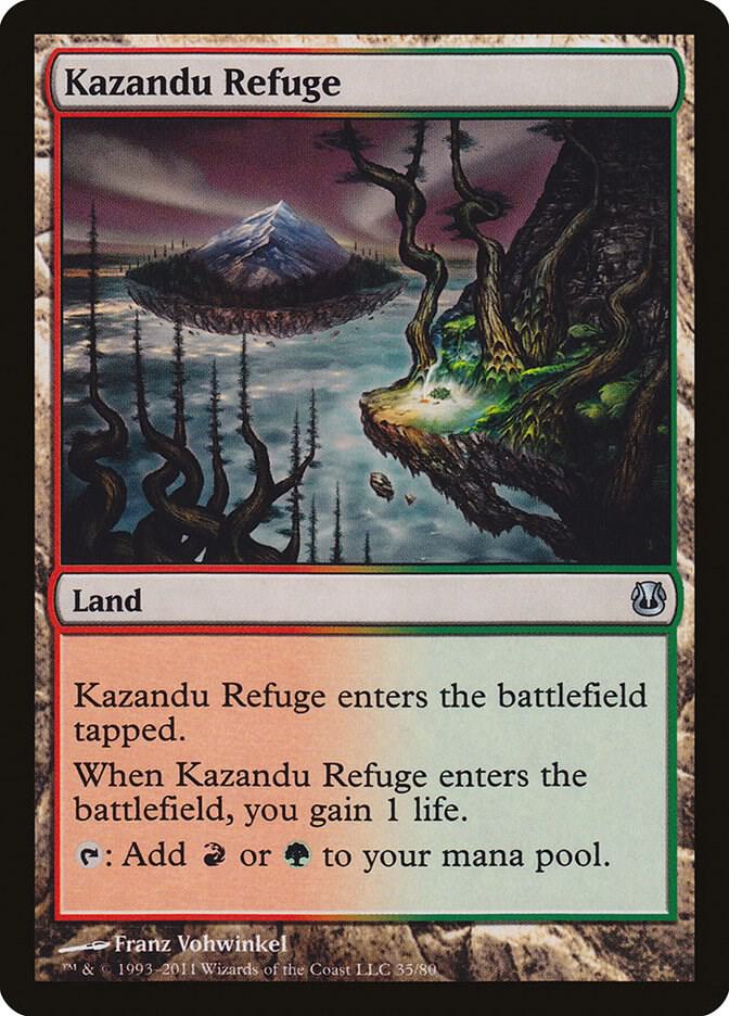 Kazandu Refuge 35 card from Duel Decks: Ajani vs. Nicol Bolas