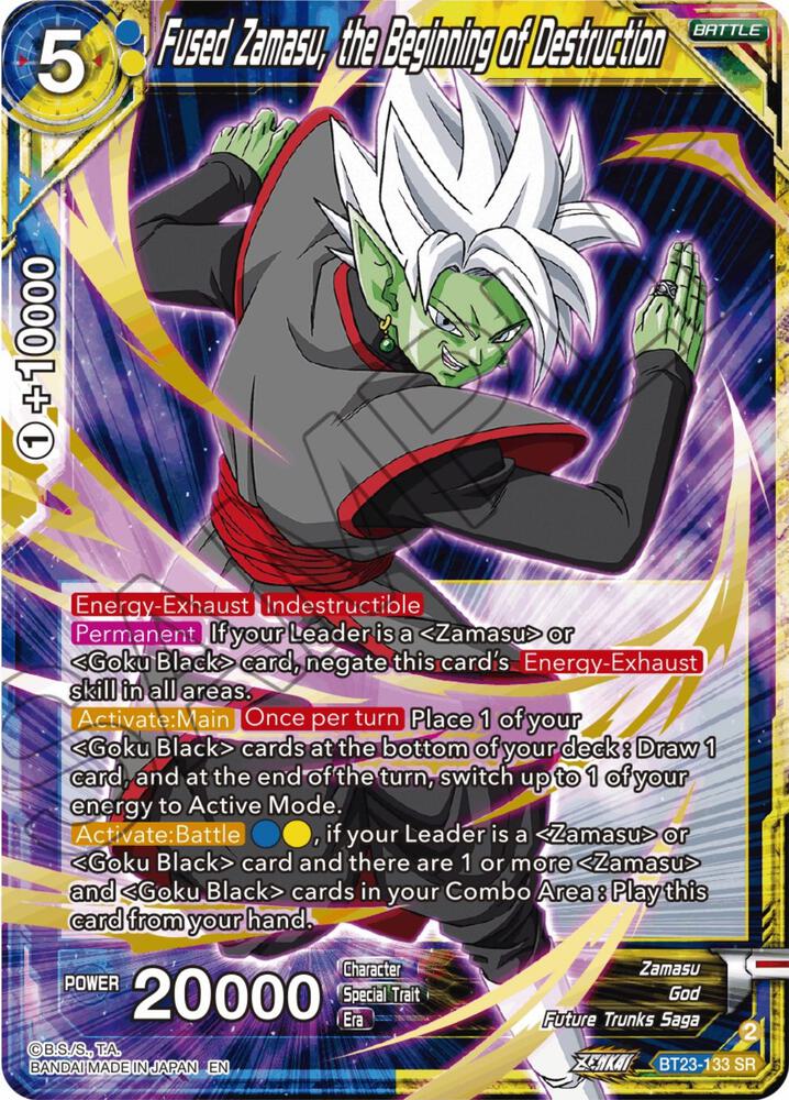 Fused Zamasu, the Beginning of Destruction BT23-133 card from Perfect Combination