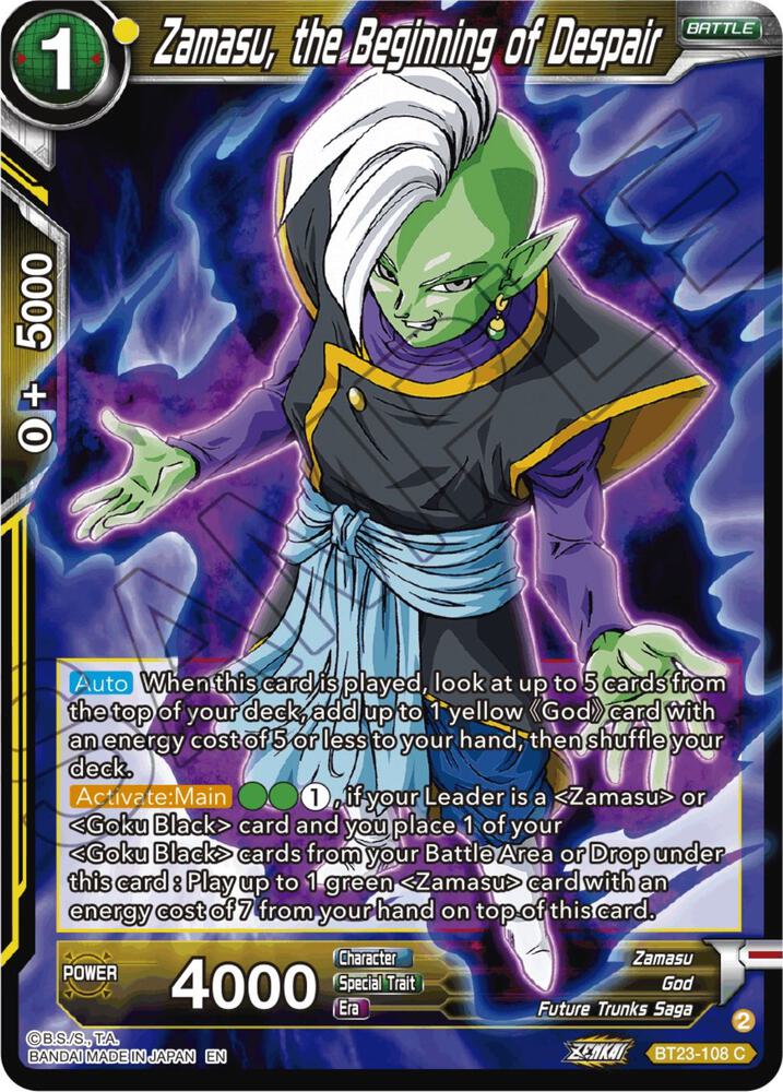 Zamasu, the Beginning of Despair BT23-108 card from Perfect Combination