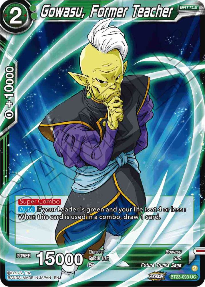 Gowasu, Former Teacher BT23-093 card from Perfect Combination