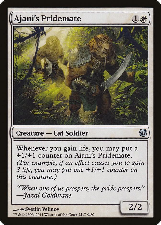 Ajani's Pridemate 9 card from Duel Decks: Ajani vs. Nicol Bolas
