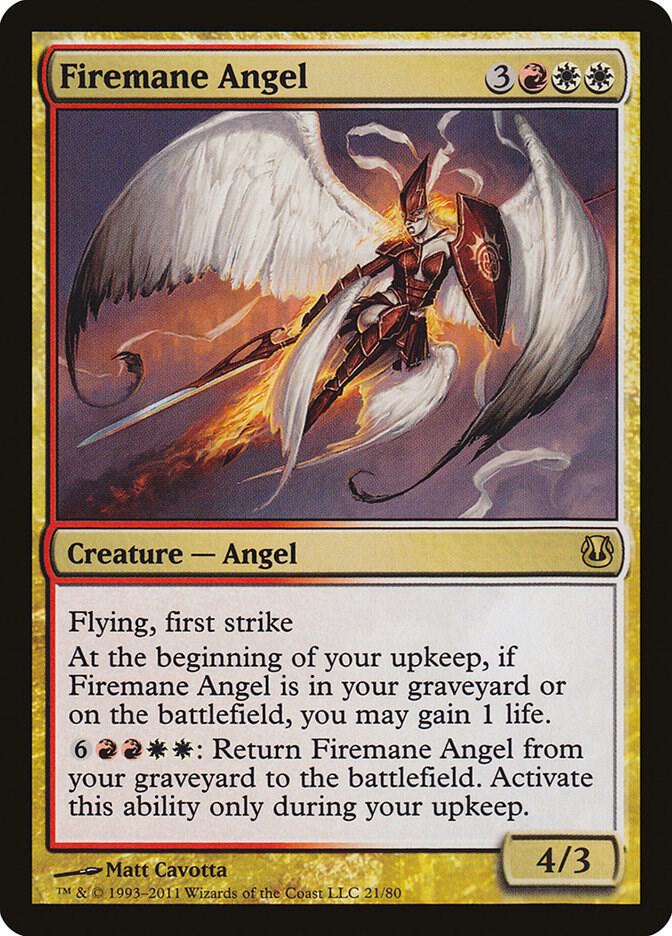 Firemane Angel 21 card from Duel Decks: Ajani vs. Nicol Bolas