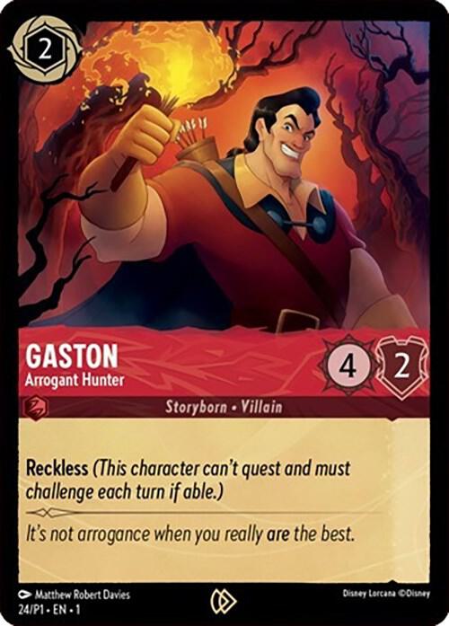 Gaston - Arrogant Hunter 24 card from Disney Lorcana Promo Cards