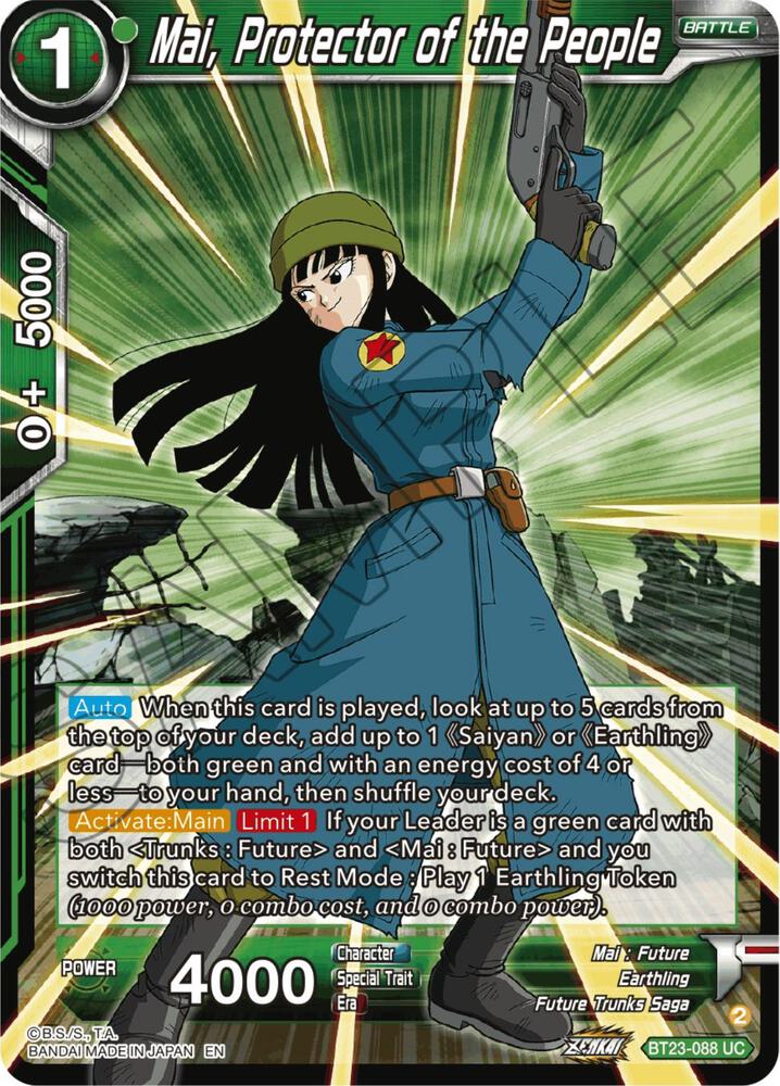 Mai, Protector of the People BT23-088 card from Perfect Combination