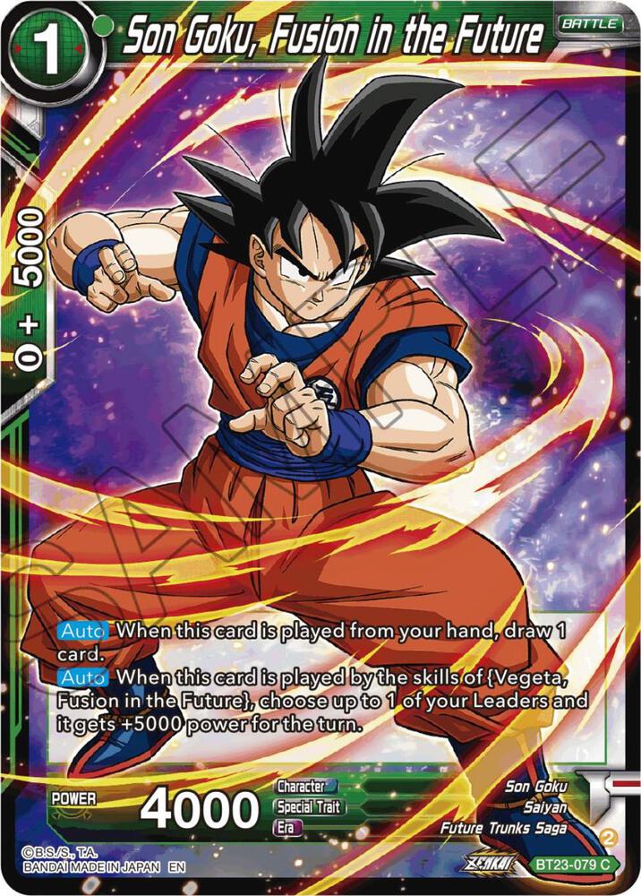 Son Goku, Fusion in the Future BT23-079 card from Perfect Combination