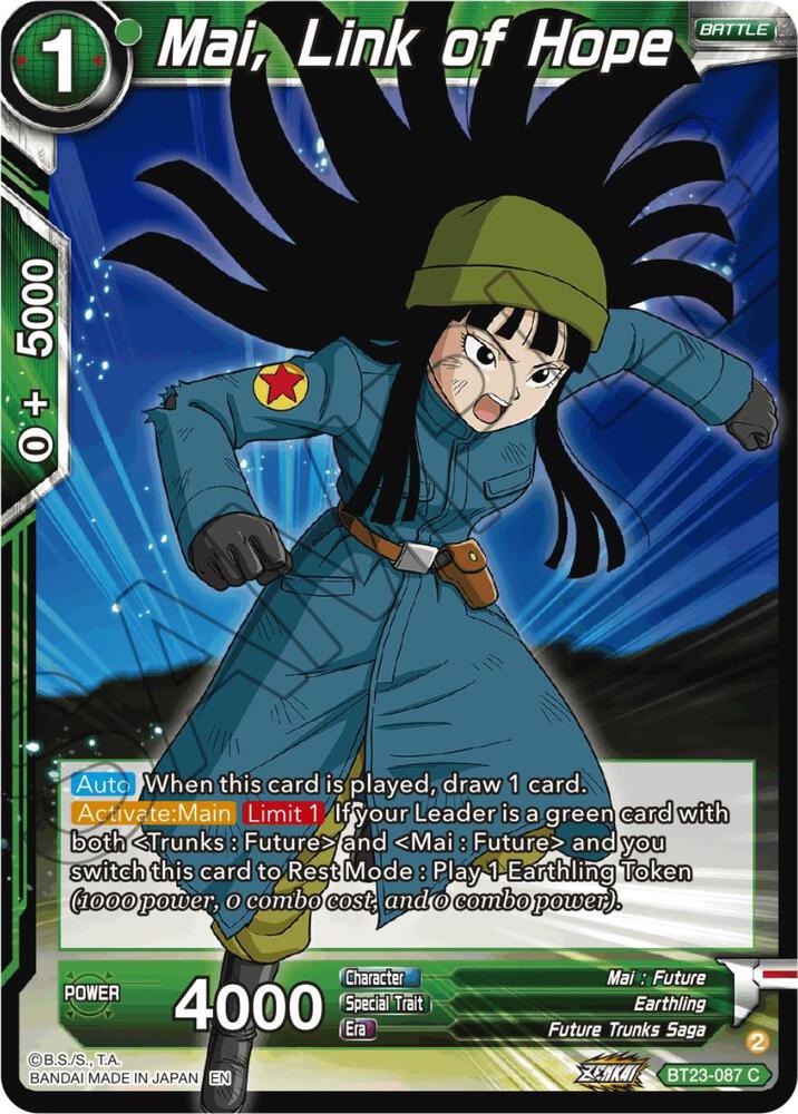 Mai, Link of Hope BT23-087 card from Perfect Combination