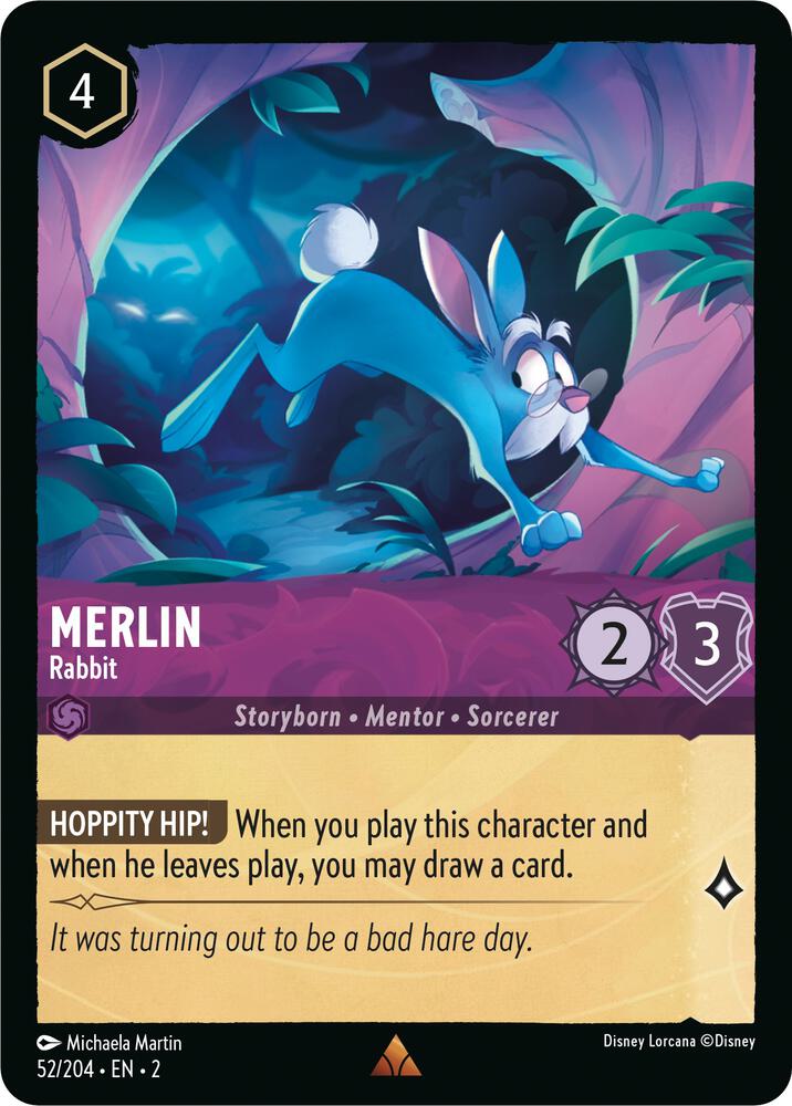 Merlin - Rabbit 52/204 card from Rise of the Floodborn